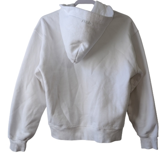 ARITZIA WOMEN'S WHITE COZY FLEECE MEGA ZIP HOODIE SIZE L - Picture 3 of 13